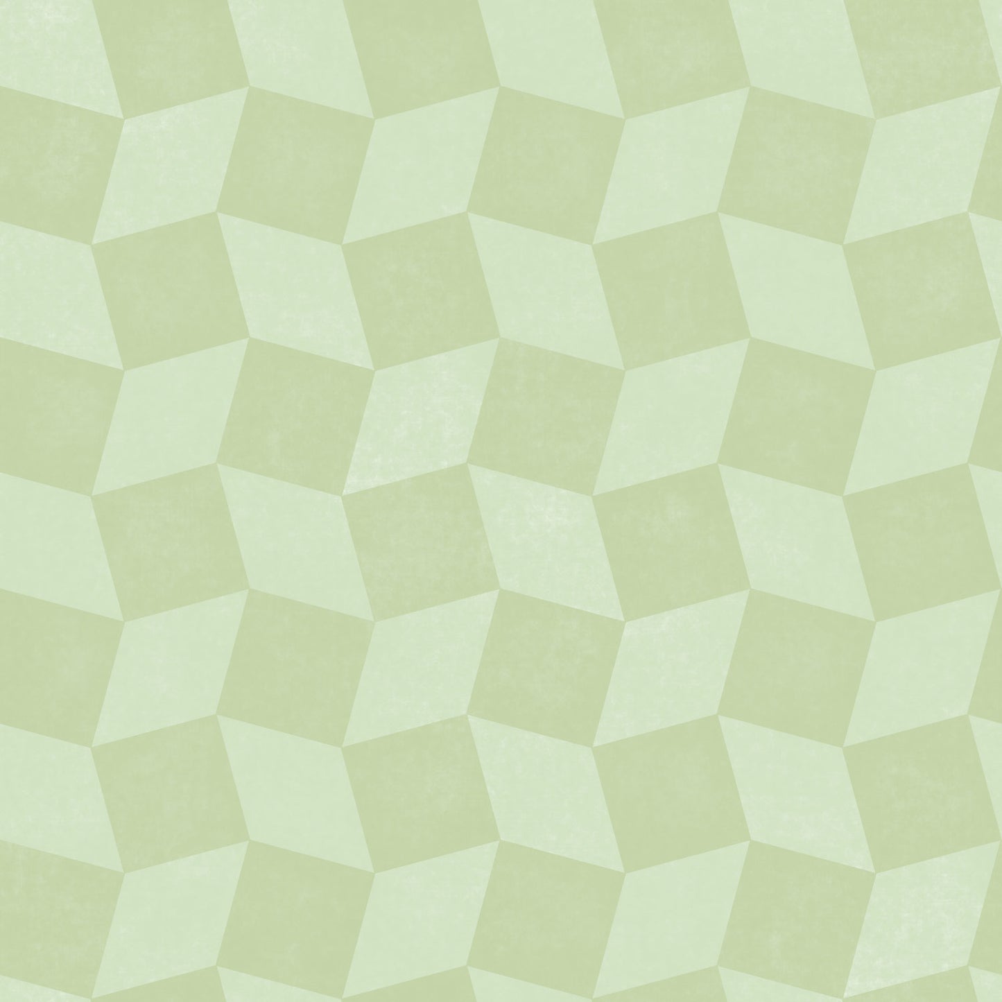 This geometric pattern wallpaper with diamond shapes in shades of green is inspired by gallery tile and is an elevated checkered pattern great for all walls.