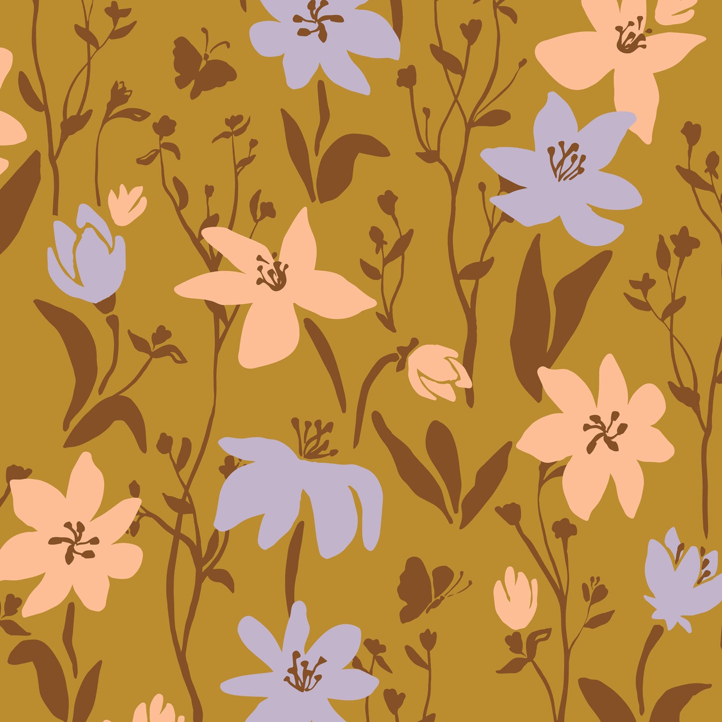 Happy Floral Ochre