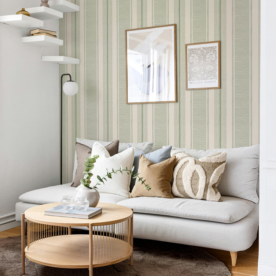 Textured Stripes Green