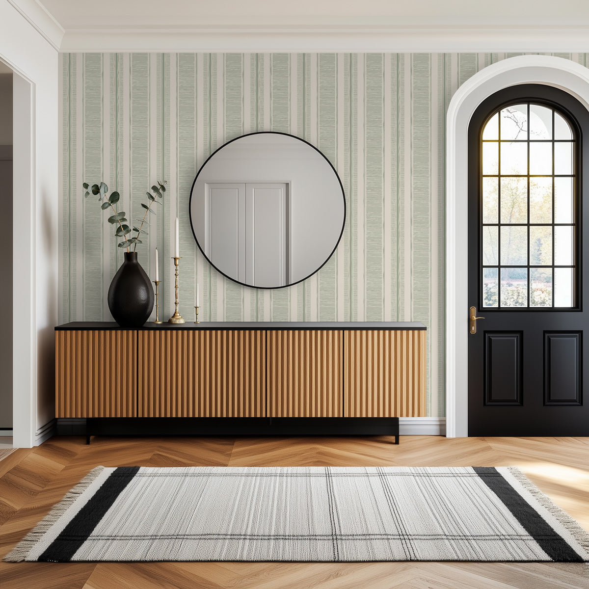 Textured Stripes Green