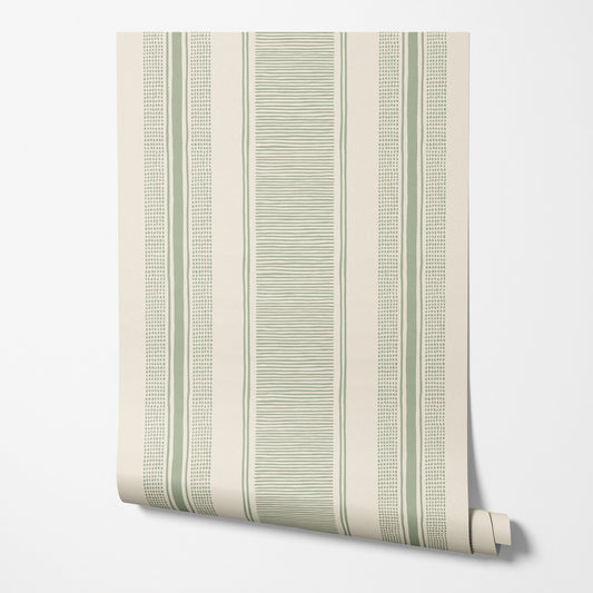 Textured Stripes Green